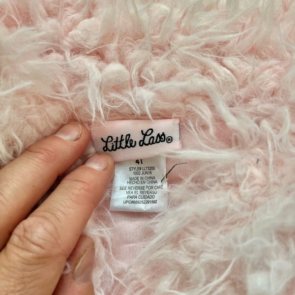 Little Lass Pink Fluffy vest 4T - Picture 3 of 4